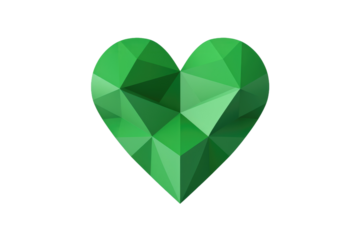 Emerald Love Blossom on Transparent PNG Background...