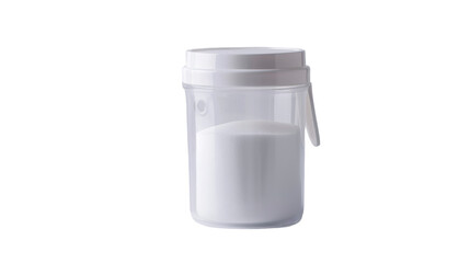 Captivating Glass Jar With Handle on White Background