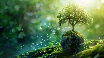 Banner for the main page of the site about eco events. The problem of ecology, safe a planet, green...