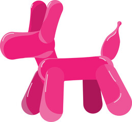 이벤트 강아지 풍선 벡터 일러스트