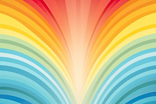 Retro Rainbow Abstract Background, Vintage 70s Rain Bow Arch Pattern, Gay Symbol Banner, AI