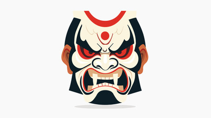 Kabuki theater noh mask of Tsurimanako. Angry furious