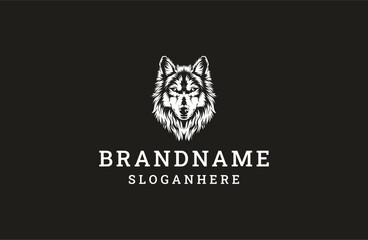 Obraz premium Head wolf logo icon design template vector illustration