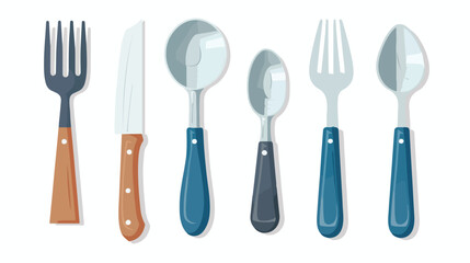 Kitchen cutlery Four . Table knife tablespoon teaspoon