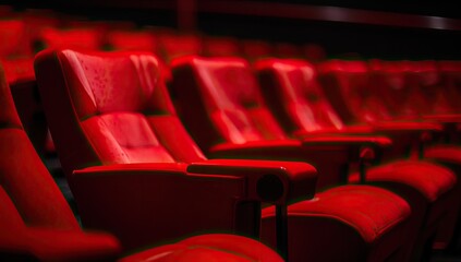 Obraz premium Red Cinema SeatsRed Cinema Seats