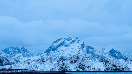 Various photos taken during the winter season on the Norwegian Lofoten Islands