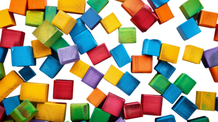 Vivid Woodland Towers: A Colorful Pile of Blocks