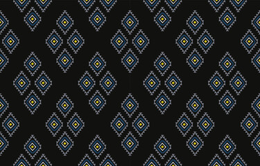 Geometric ethnic ornament print. Ikat pattern style. Ikat ethnic oriental pattern traditional. Design for ikat, blanket, fabric, clothing, carpet, textile, ethnic, batik, embroidery.