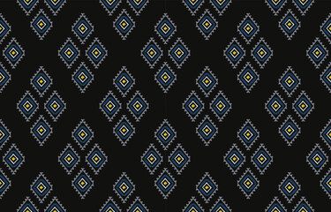 Geometric ethnic ornament print. Ikat pattern style. Ikat ethnic oriental pattern traditional. Design for ikat, blanket, fabric, clothing, carpet, textile, ethnic, batik, embroidery.