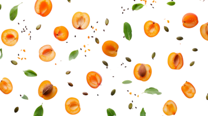 Citrus Symphony: Oranges and Leaves Dance on White Canvas