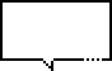 Obraz premium 8bit retro game pixel speech bubble balloon icon sticker memo keyword planner text box banner, flat png transparent element design