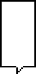 8bit retro game pixel speech bubble balloon icon sticker memo keyword planner text box banner, flat png transparent element design