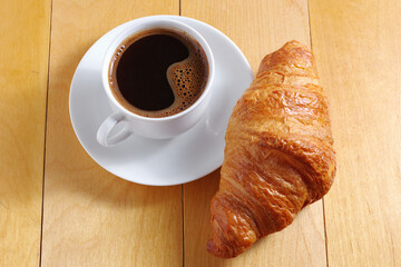 Coffee and croissant