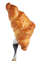 Croissant on a fork
