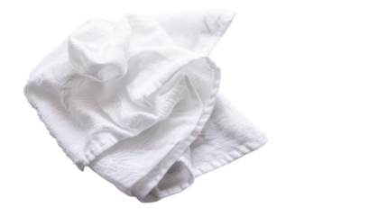 Ethereal Elegance: A White Cloth Dancing on a White Canvas