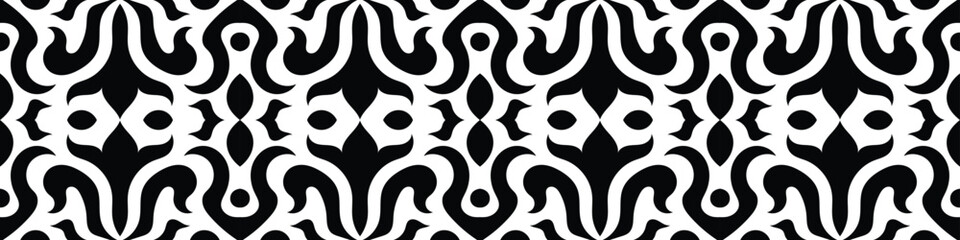 Ethnic border ornament pattern. Geometric oriental seamless pattern. Vintage element vector illustration. Baroque Floral Aztec tribal. Design for frame, textile, fabric, clothing, carpet, background.