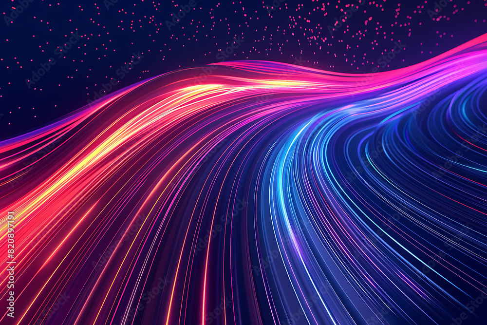 Poster abstract background of smooth lines. big data visualization.