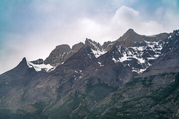 Grey glacier in Torres del Paine National Park, in Chilean Patagonia