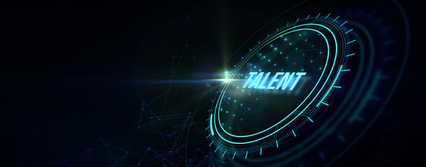 Open your talent and potential. Talented human resources - company success. 3d illustration