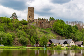 Ruins of Dobronice castle in Czech Republic.