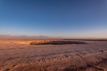 desert landscape of the Atacama salt flat, Chile