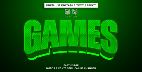 Games editable text effect styles