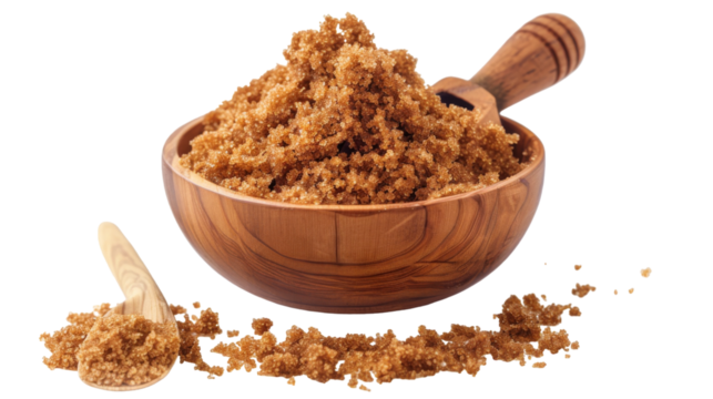 Sweet Moments: Wooden Bowl of Brown Sugar With Spoon