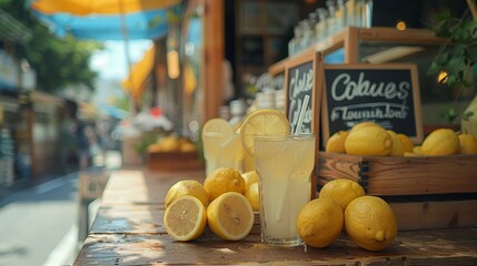An oldfashioned lemonade stand with halfempty cups and a handwritten Closed sign, conveying the simplicity and innocence of summer days