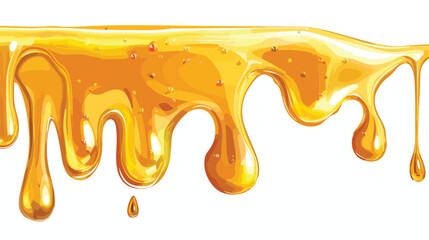 Melting gold amber honey wave. Sticky caramel syrup