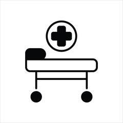 Hospital Bed vector icon