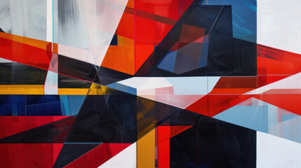 Discover the modern elegance of abstract geometry, where bold lines and sharp angles converge to form a visually striking composition
