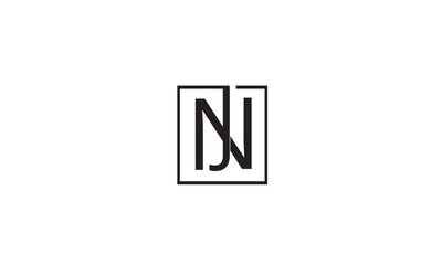 Obraz premium NJ, JN , J , N , Abstract Letters Logo Monogram 
