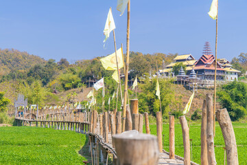 the infamous Su Tong Pie bamboo bridge in Northern Thailand
