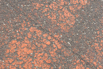 painted asphalt surface in close-up