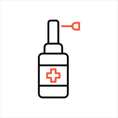 Throat Spray vector icon
