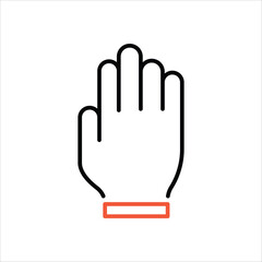 Obraz premium Glove vector icon