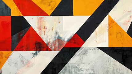 Naklejka premium Step into a world of geometric abstraction, where bold lines and sharp angles converge in a dynamic interplay of form and space --ar 16:9 Job ID: 4f0a99ee-5ac6-4c81-a5c0-b0c26e928d6f