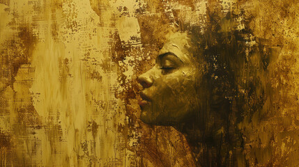 Step into the world of artistic expression with a textured canvas background, where visible brush strokes and layering create a tactile and authentic artwork