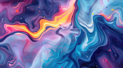 Obraz premium Swirling colors in an abstract fluid art style background. --ar 16:9 Job ID: 672c6446-f9c9-4ae6-84d9-867fc134eee5