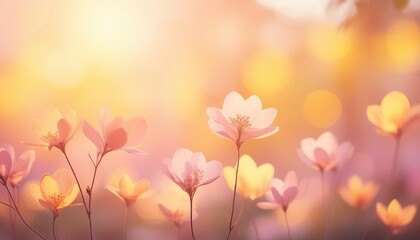 abstract blurred beautiful glowing pastel pink and yellow gradient background