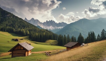 picturesque alpine pasture