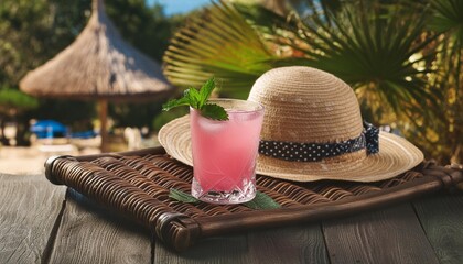 fresh pink cocktail