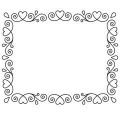 Swirl Heart Frame, decoration frame, heart frame, heart border