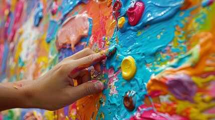 Child's playtime adventures filled with creativity. Artistic imagination concept