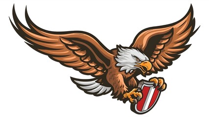 Naklejka premium Eagle Illustration for Icon and Logo Design Projects