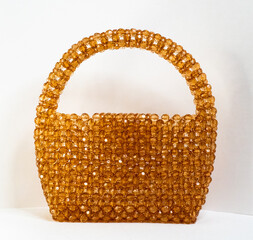 basket isolated Crystal bag glass 