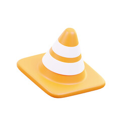 Traffic Cone 3D illustration