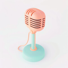 microphone  icon in 3D style on a white background
