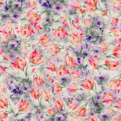 flower background abstract watercolor wallpaper design fabrics pirnt 