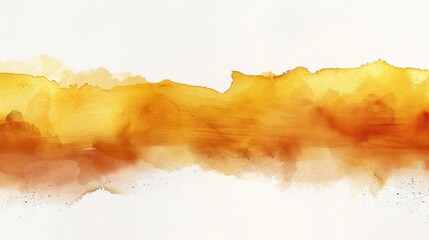 Fototapeta premium A minimalist watercolor artwork, random color wash with subtle hues, highlighted by a single bold golden stripe down the center. Background is smooth and light, with a delicate watercolor effect.